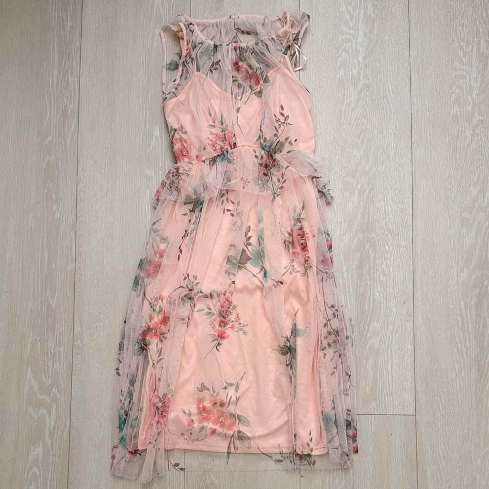 5. LC Lauren Conrad Blush Pink Lace Dress